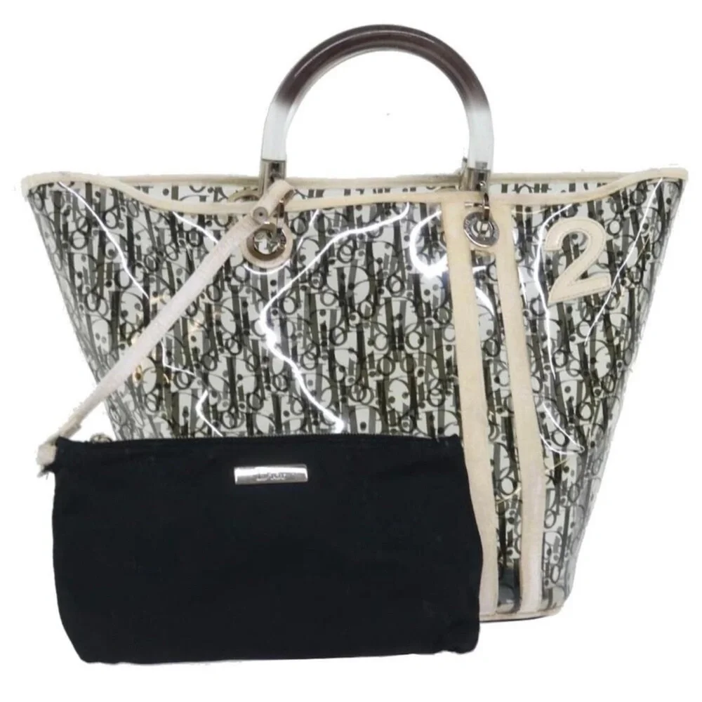 Dior Monogram Tote Bag - Black and Cream